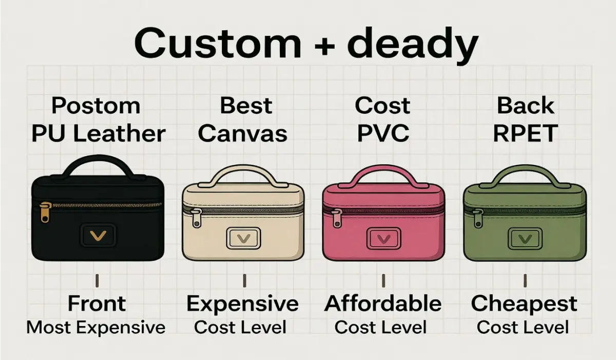 custom logo makeup bags corporate gift branding cosmetic pouch promotional product for beauty brands